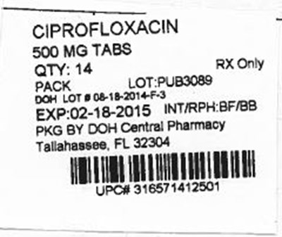 Label Image For 500mg (Ciprofloxacin 500mg)